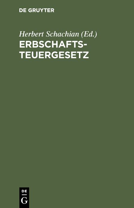 Erbschaftsteuergesetz: Fassung vom 25. Juni 1931