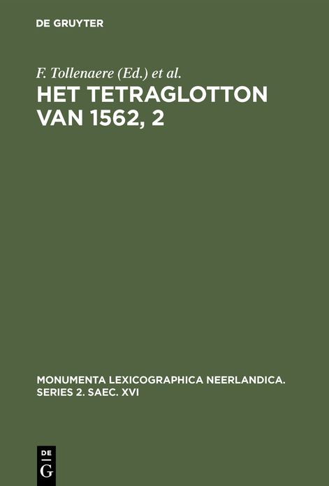 Het Tetraglotton Van 1562