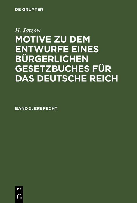 Erbrecht: Bd. 5