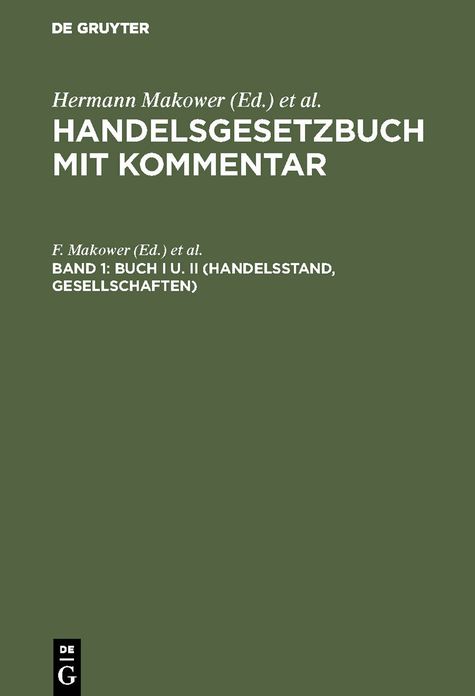 Handelsstand, Gesellschaften: 1,T. 1=B. 1,B. 2