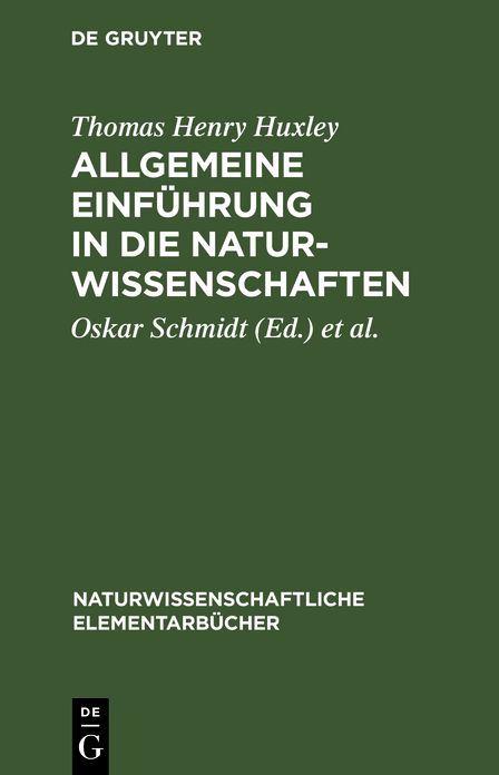 Allgemeine Einführung in die Naturwissenschaften