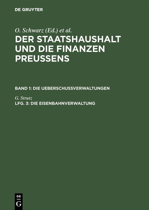 Die Eisenbahnverwaltung: Bd. 1, Lfg. 3