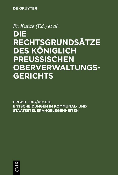 Die Entscheidungen in Kommunal- und Staatssteuerangelegenheiten