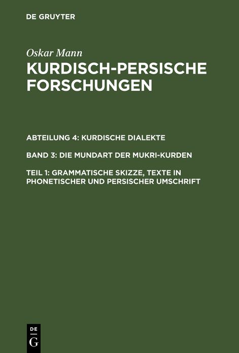 Grammatische Skizze, Texte in phonetischer und persischer Umschrift