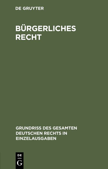 Burgerliches Recht: Erbrecht