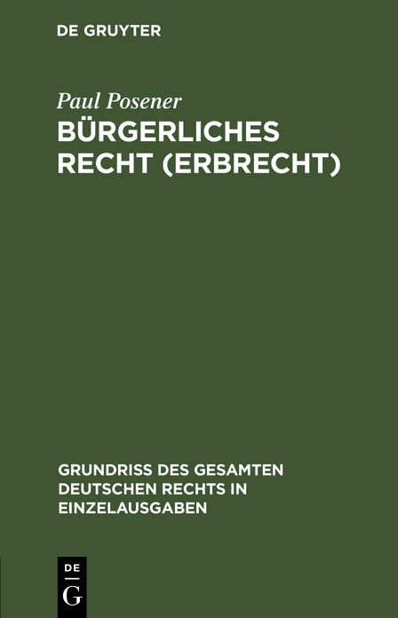 Bürgerliches Recht (Erbrecht): Bd. 5