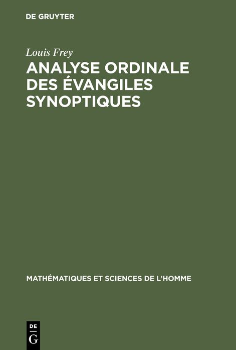 Analyse ordinale des evangiles synoptiques