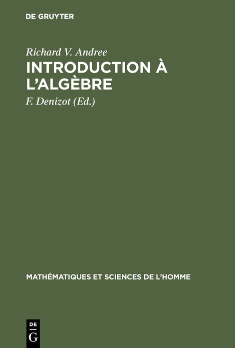 Introduction a l'algebre