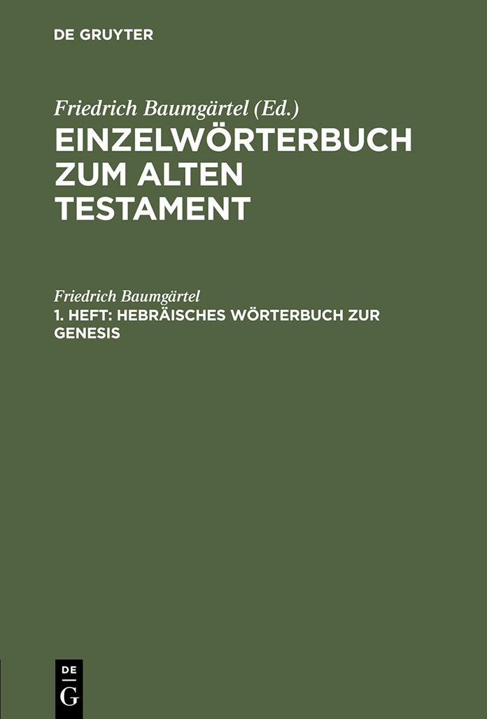 Hebraisches Worterbuch zur Genesis