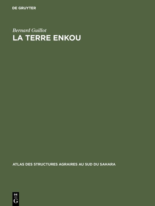 Atlas des structures agraires au sud du Sahara
