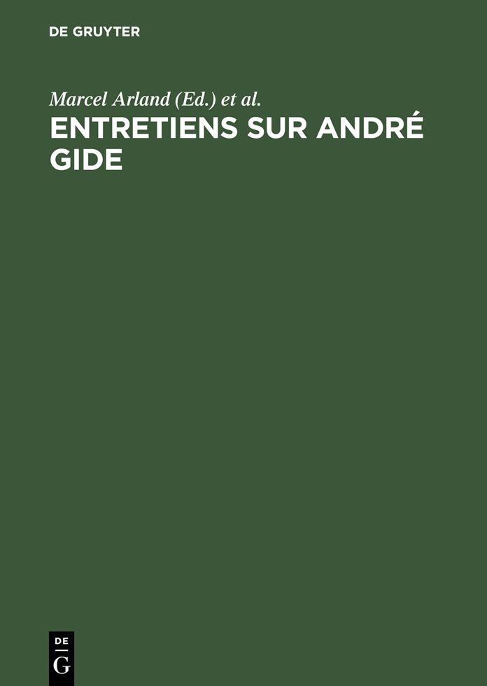 Entretiens sur Andre Gide