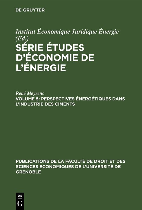 Perspectives énergétiques dans l'industrie des Ciments