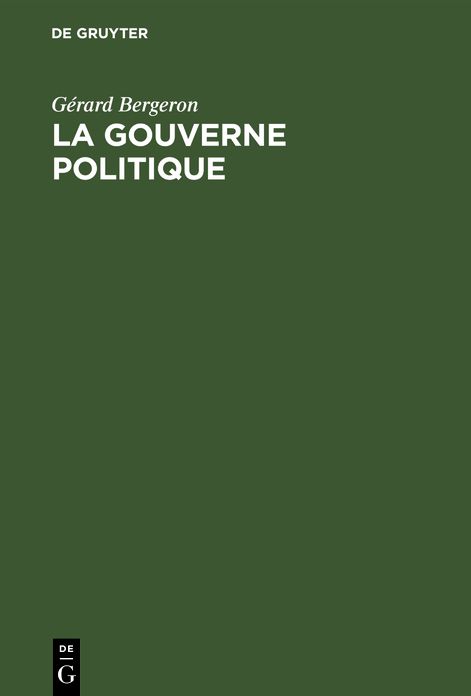 La gouverne Politique