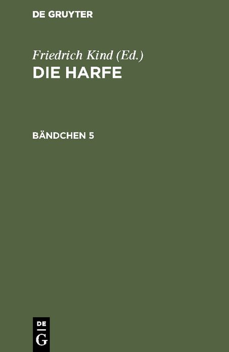 Die Harfe: Bd. 5