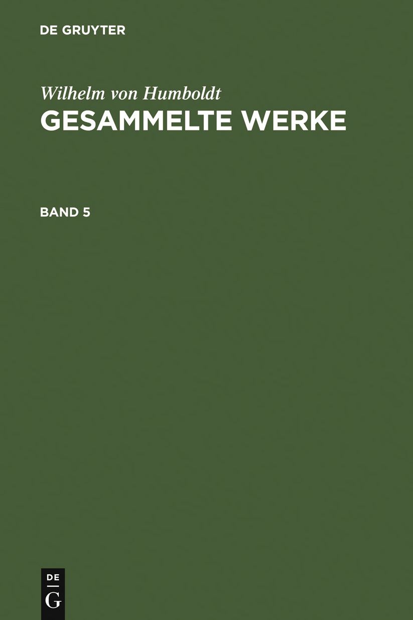 Gesammelte Werke. Band 5