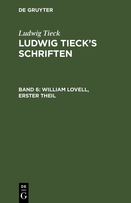 [Schriften] Ludwig Tieck's Schriften: Bd. 6