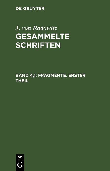 Gesammelte Schriften: Bd. 4