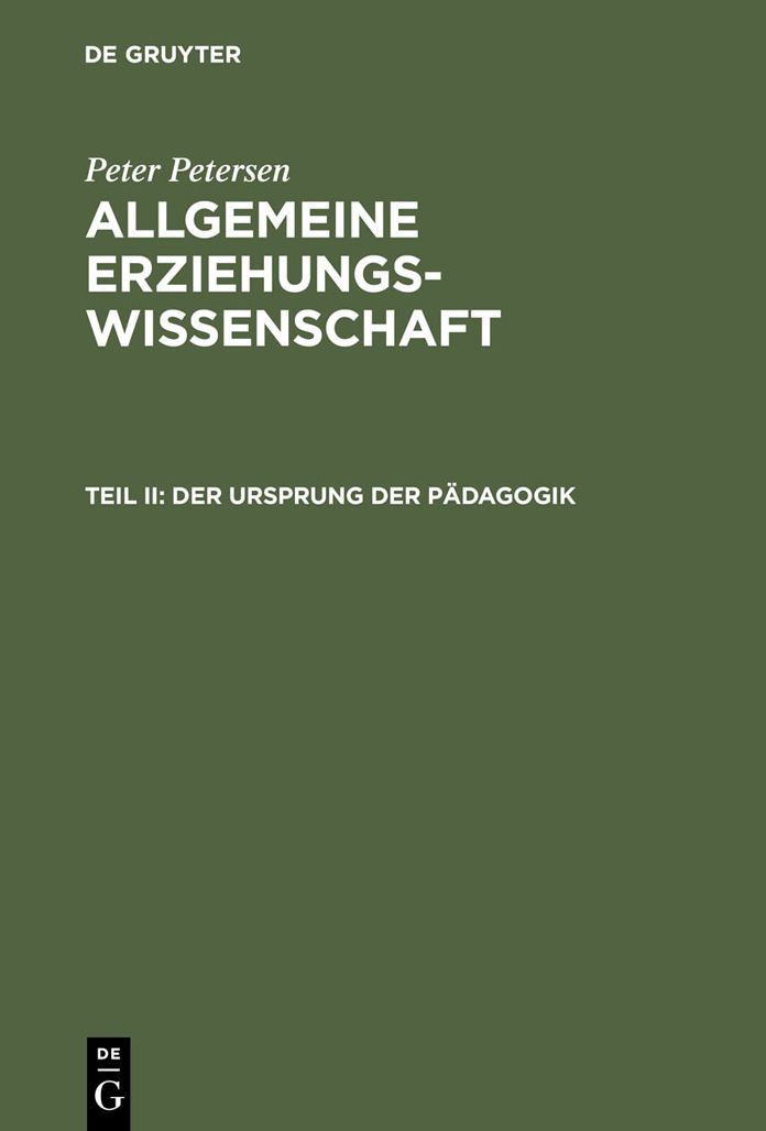 Der Ursprung der Padagogik