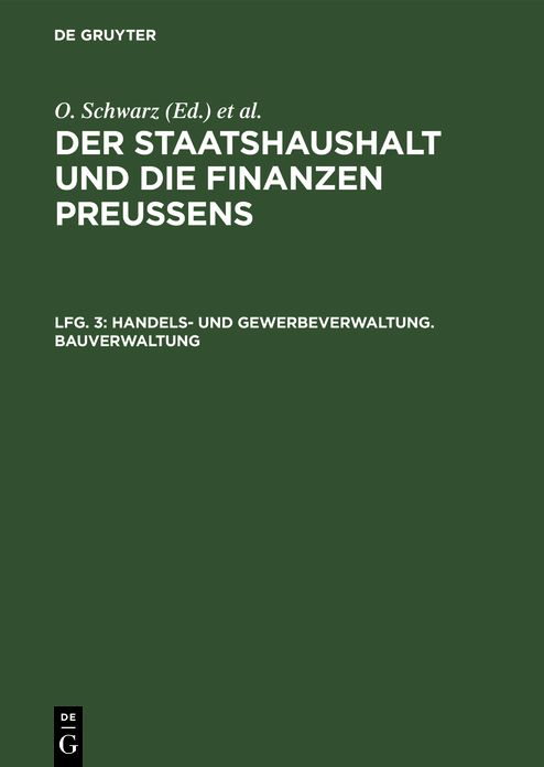Handels- und Gewerbeverwaltung. Bauverwaltung: 2, 3