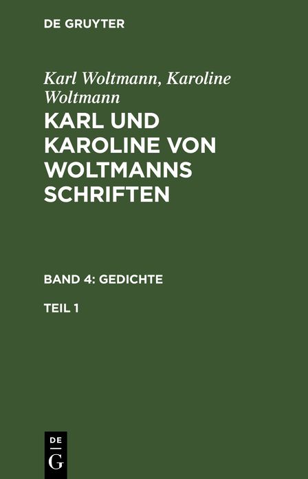 Gedichte: Erster Theil, aus: Schriften, Bd. 4