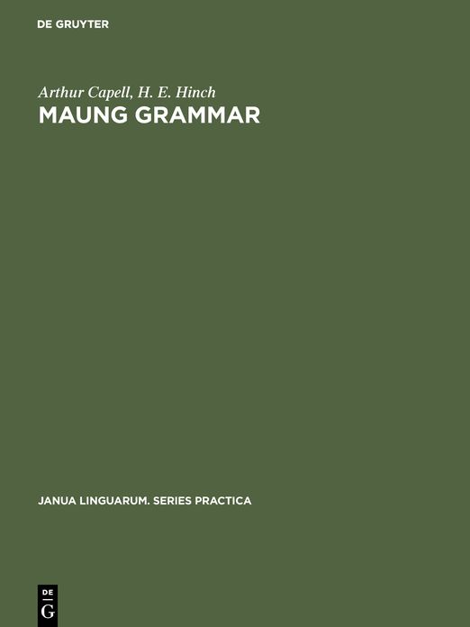 Maung grammar: Texts and vocabulary