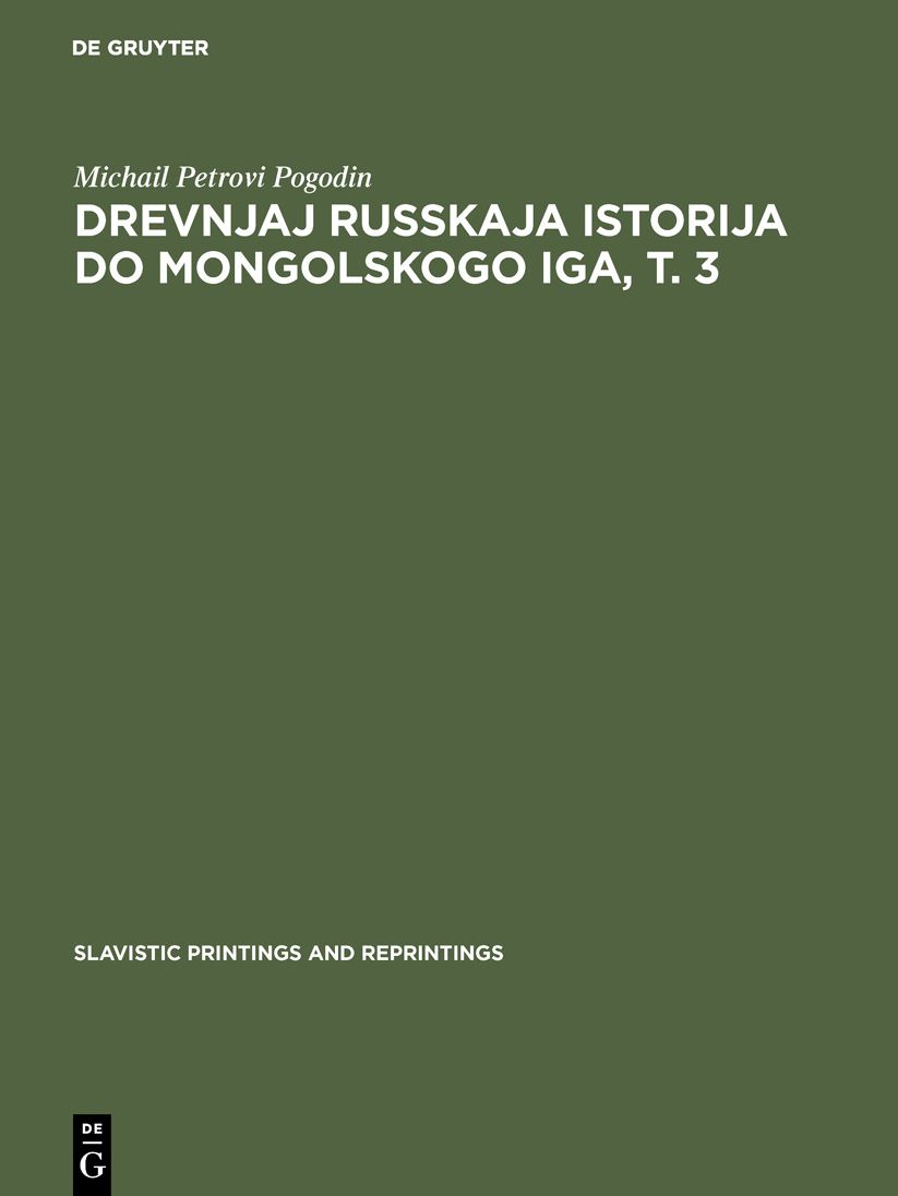 Drevnjaj russkaja istorija do mongolskogo Iga: T. 3