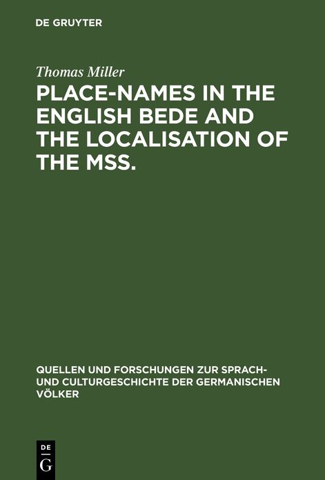 Place-names in the English Bede and the localisation of the mss.