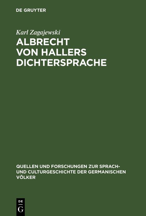 Albrecht von Hallers Dichtersprache
