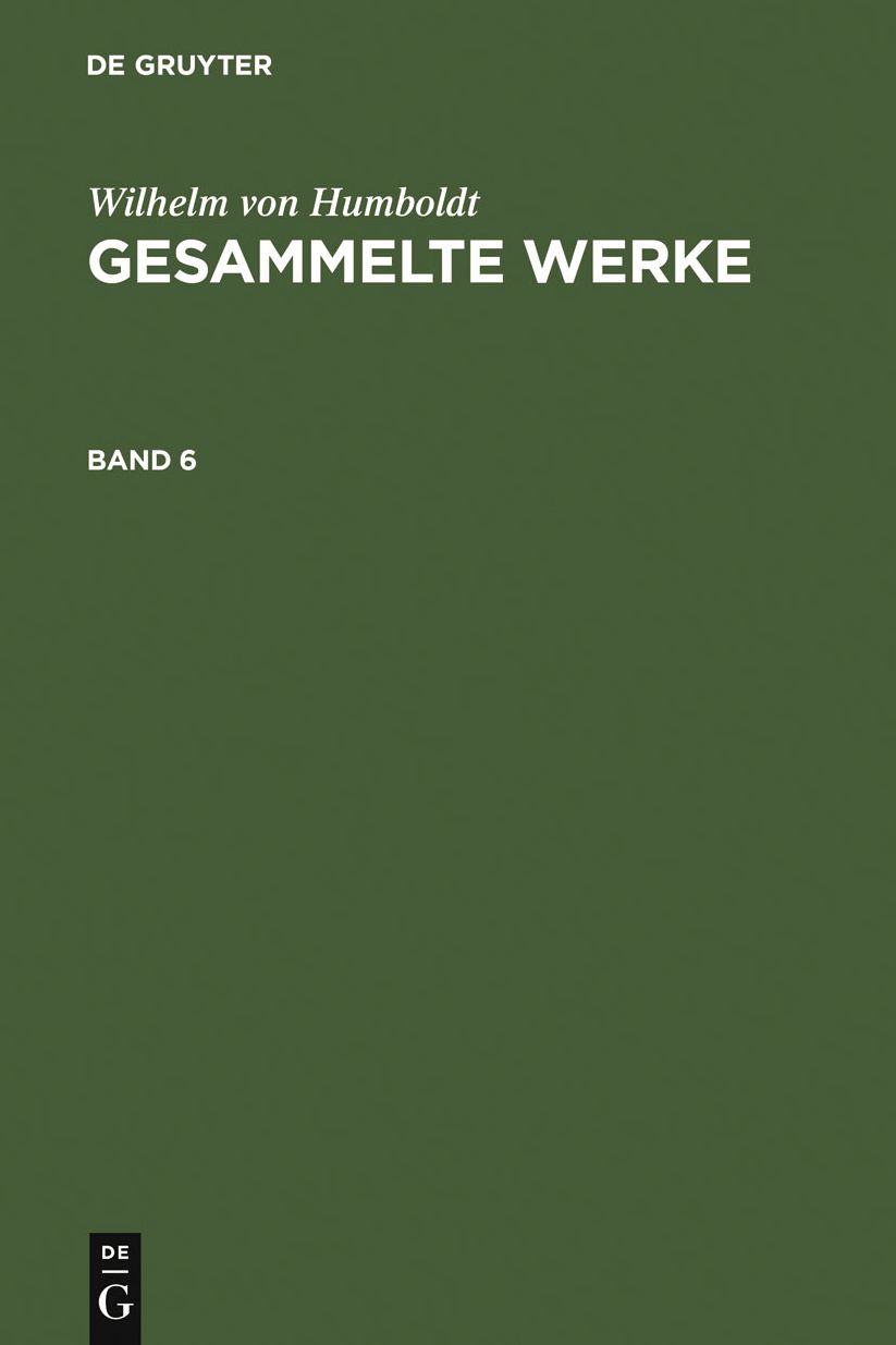 Gesammelte Werke. Band 6