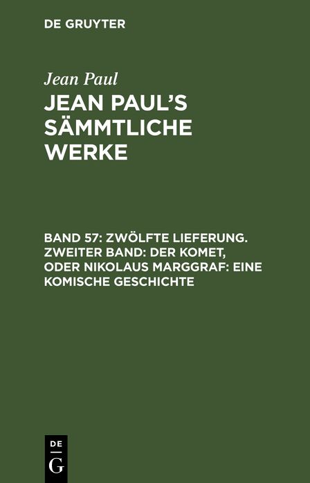[Sammtliche Werke] Jean Paul's sammtliche Werke: Bd. 57