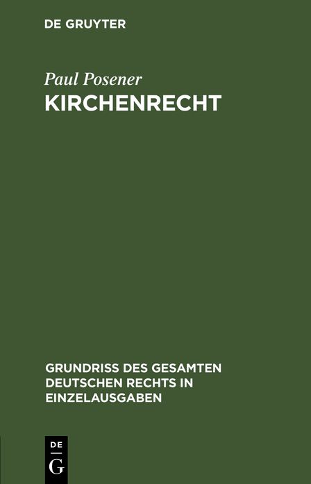 Kirchenrecht: Bd. 14