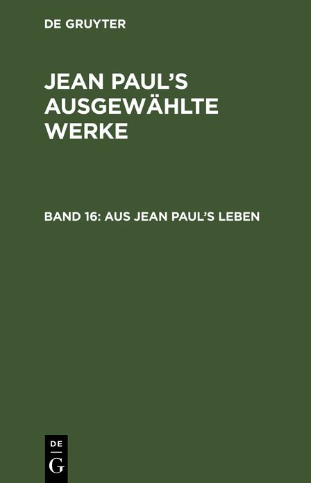 Jean Paul's ausgewählte Werke: Bd. 16