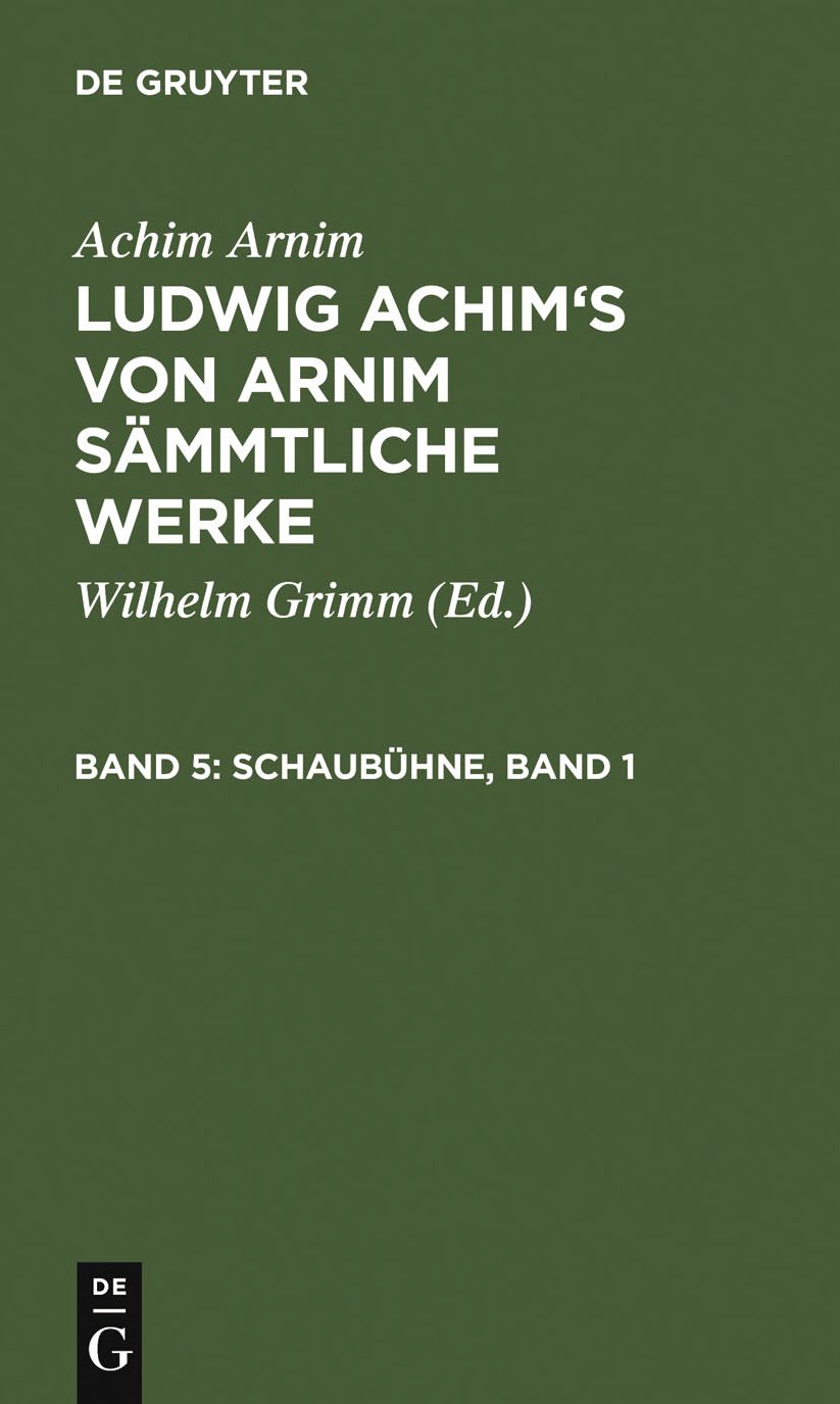Schaubuhne, Band 1