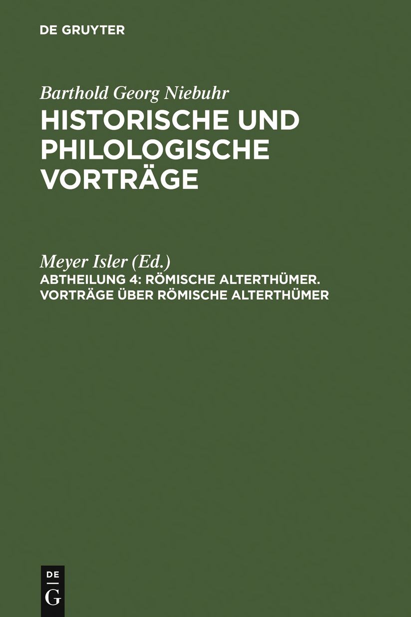 Vortrage uber romische Alterthumer