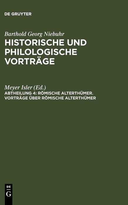 Vortrage uber romische Alterthumer