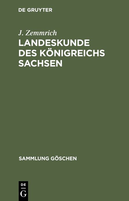 Landeskunde des Konigreichs Sachsen