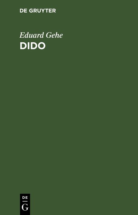 Dido: Trauerspiel in fünf Aufzügen