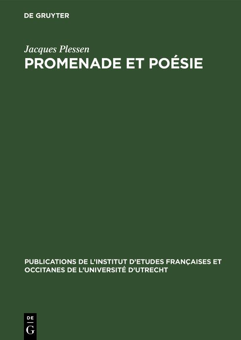 Promenade et Poésie: L'expérience de la marche et du mouvement dans l'oeuvre de Rimbaud