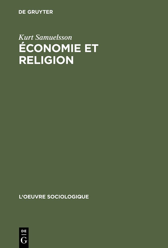 Economie et religion: Une critique de Max Weber