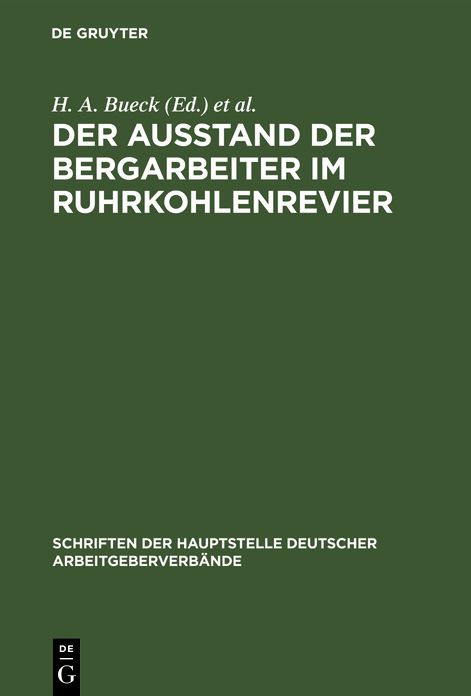 Der Ausstand der Bergarbeiter im Ruhrkohlenrevier: Januar - Februar 1905