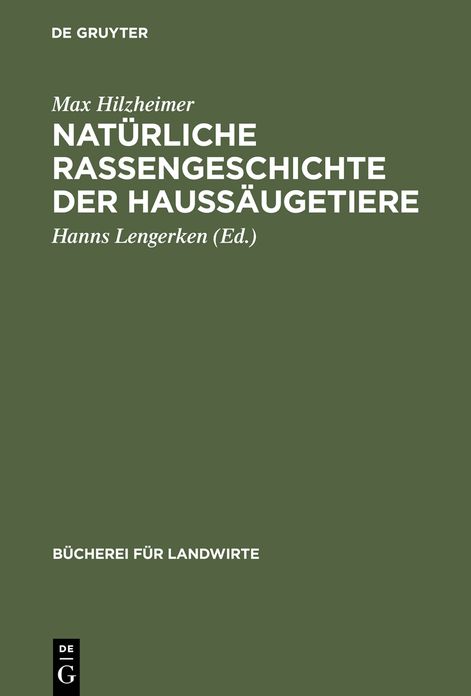 Naturliche Rassengeschichte der Haussaugetiere