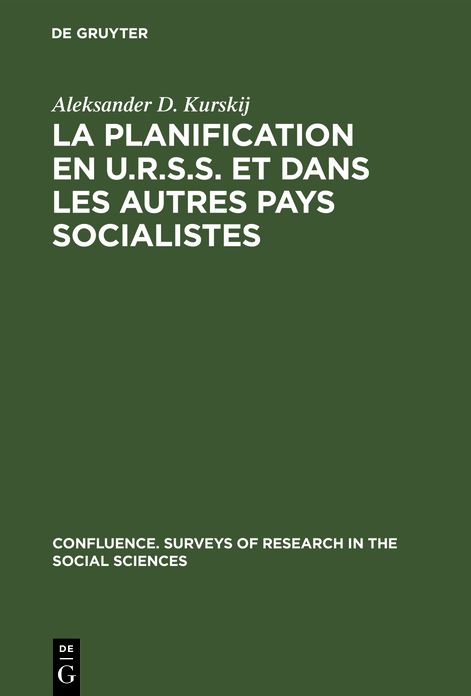 La planification en U. R. S. S. et dans les autres pays Socialistes