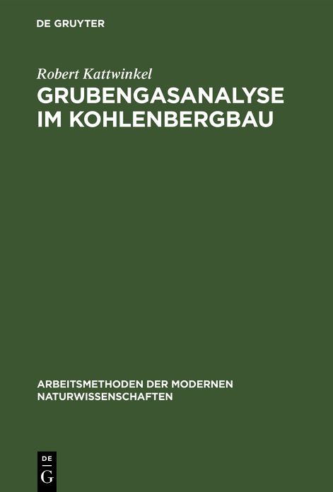 Grubengasanalyse Im Kohlenbergbau