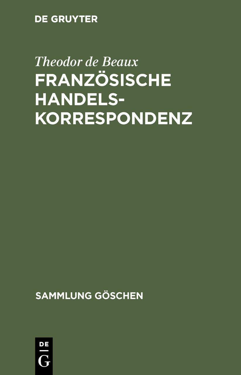 Französische Handelskorrespondenz