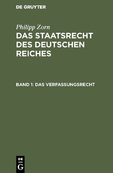 Das Verfassungsrecht: 1
