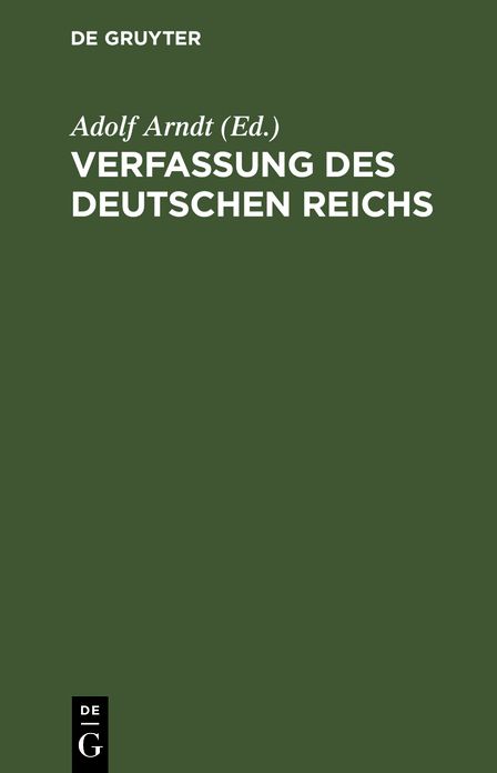 Verfassung des Deutschen Reichs