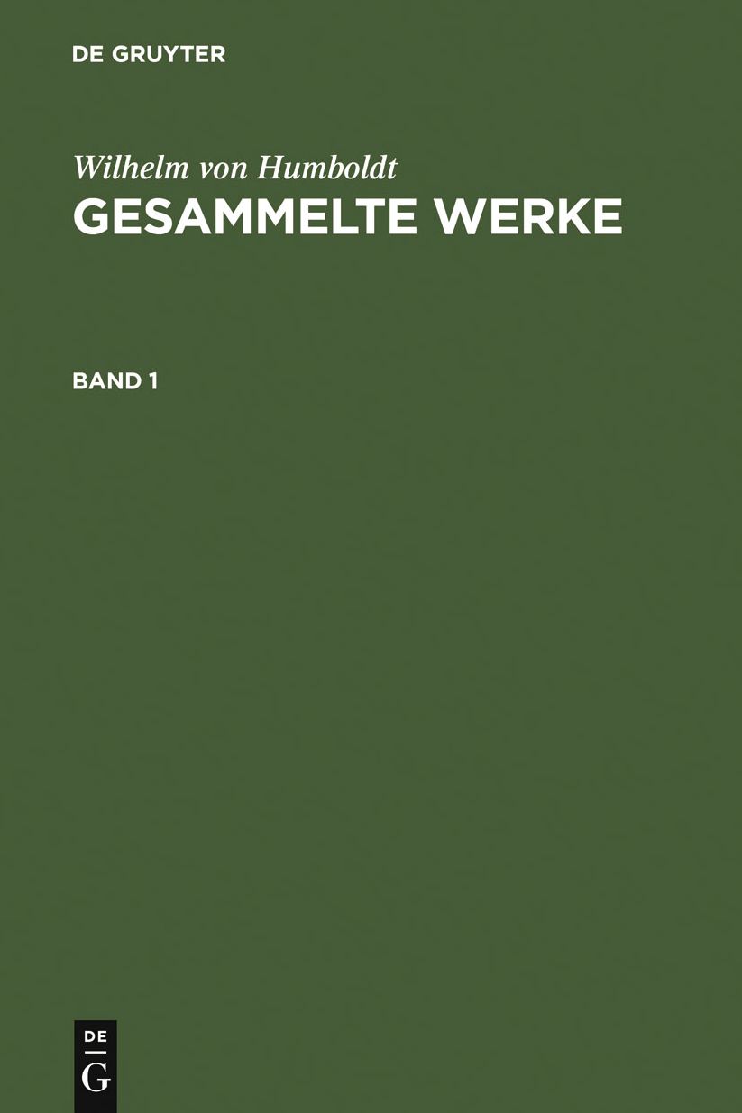 Gesammelte Werke. Band 1