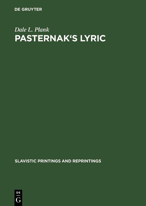 Pasternak's lyric: A study of sound and imagery