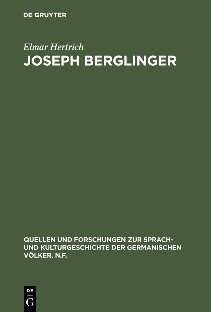 Joseph Berglinger: Eine Studie zu Wackenroders Musiker-Dichtung