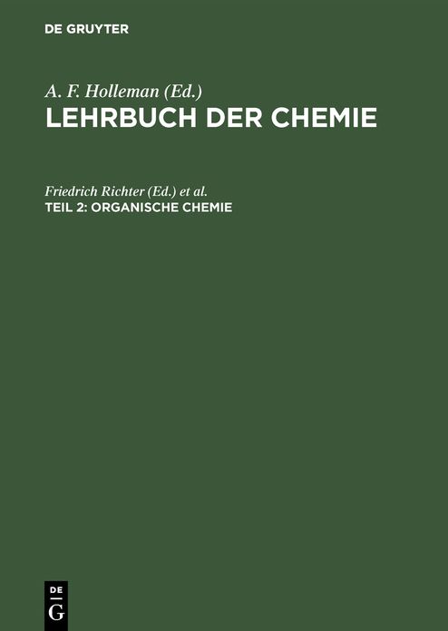 Organische Chemie: Aus: Lehrbuch der Chemie